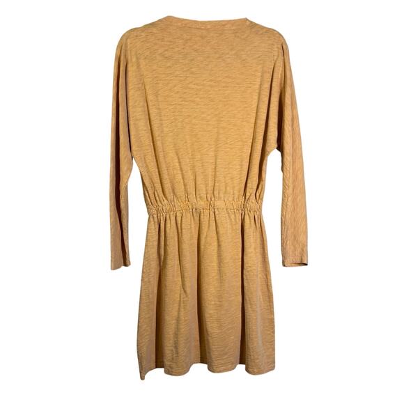 HELLO NITE Dress Small Dolman Sleeve Elastic Waist Mini Skirt Slub Cotton Casual - Picture 2 of 10